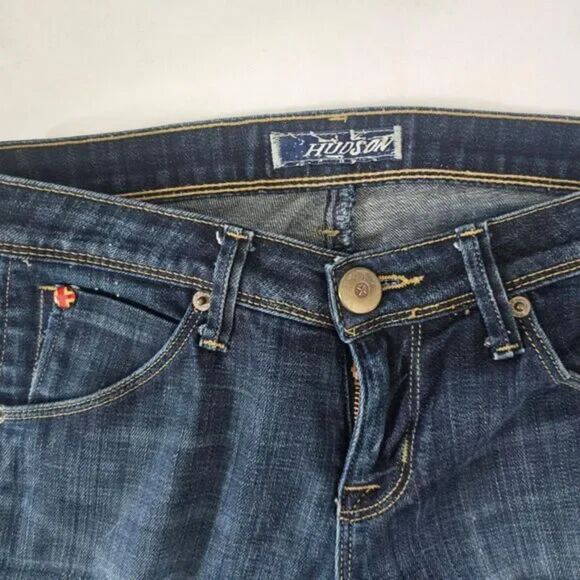 Hudson Women’s Straight Leg Jeans Size 26 | Premium Indigo Denim Like New - Picture 3 of 4